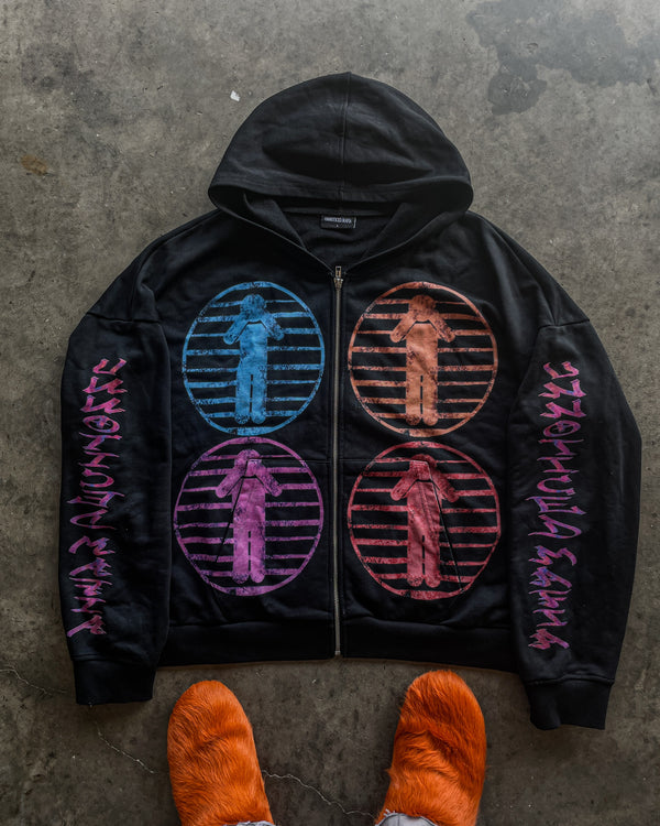 "MOSAIC" BLACK HOODIE